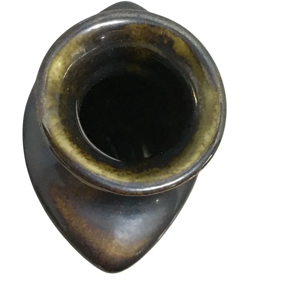 Large Abstract Vase Modern Art Glass Ceramic Hematite Decorative Unique‎